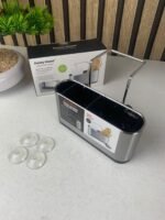 ⁦Organiseur d’évier de cuisine porte-éponge en acier inoxydable – منظم أغراض حوض الغسيل⁩ - الصورة ⁦10⁩