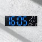 ⁦Horloge Numérique Murale LED à Éclairage Inférieur – ساعة رقمية للحائط و المكتب بإضاءة سفلية⁩ - الصورة ⁦4⁩