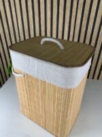 ⁦Panier à Linge pour Vêtements Sales en Bambou de Grande Capacité⁩ - الصورة ⁦7⁩