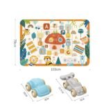⁦Tapis d’eveil circuit jungle avec 2 voiturettes 103 cm x 79 cm⁩ - الصورة ⁦4⁩