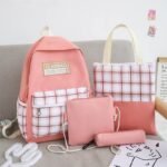 ⁦Ensemble scolaire CLBD Bag 4 en 1 sac à dos, sac, trousse , trousse à crayons - Rose⁩ - الصورة ⁦2⁩