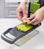 ⁦Hachoir à légumes multifonctionnel 14in1 , trancheur, mandoline, hachoir à oignons pour oignon, pomme de terre, tomate, concombre, carotte⁩ - الصورة ⁦3⁩