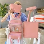 ⁦Ensemble de sacs d’école Kawai pour adolescents 4Pcs V3 CLBD Rose – محفظة 4 قطع كاواي وردي⁩ - الصورة ⁦2⁩