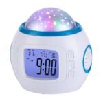 ⁦Réveil Digital à LED avec Projection étoilée avec calendrier, thermomètre, fonction de répétition⁩ - الصورة ⁦4⁩