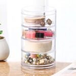 ⁦Organisateur de maquillage rotatif à 360 degrés en cristal acrylique⁩ - الصورة ⁦3⁩