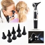Otoscope 3X avec LED loupe de contrôle d’oreille portable avec 8 capuchons – جهاز فحص الأذن