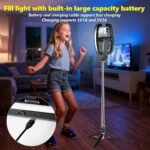 ⁦Perche à Selfie Extensible avec Support pour Téléphone et Lampe LED – عصا سيلفي مع إضاءة مدمجة ويد تحكم⁩ - الصورة ⁦3⁩