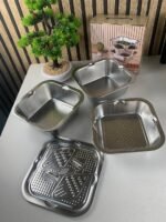 ⁦Râpe multifonctionnelle Delaval en acier inoxydable avec panier d’égouttage 3EN1 – مفرمة وقطاعة خضر متعددة الإستعمالات⁩ - الصورة ⁦10⁩