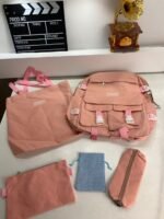⁦Ensemble de sacs d’école Kawai pour adolescents 5Pcs CLBD V2 Rose – محفظة 5 قطع كاواي وردي⁩ - الصورة ⁦5⁩