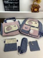 ⁦Ensemble de sacs d’école Kawai pour adolescents 5Pcs Guiyu V2 Bleu – محفظة 5 قطع كاواي أزرق⁩ - الصورة ⁦4⁩