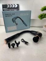 ⁦Pistolet de massage poignée allongée avec 4 têtes, 3 modes et 6 niveaux – جهاز تدليك الجسم⁩ - الصورة ⁦7⁩