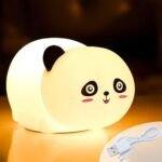 ⁦Lampe Tactile en Silicone Rechargeable USB - Veilleuse Enfant Panda⁩ - الصورة ⁦3⁩