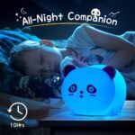 ⁦Lampe Tactile en Silicone Rechargeable USB - Veilleuse Enfant Panda⁩ - الصورة ⁦4⁩