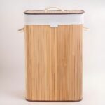 ⁦Panier à Linge pour Vêtements Sales en Bambou de Grande Capacité⁩ - الصورة ⁦5⁩