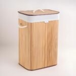 ⁦Panier à Linge pour Vêtements Sales en Bambou de Grande Capacité⁩ - الصورة ⁦3⁩