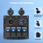 ⁦Panneau de commande 12-24V à 4 Interrupteur – لوحة تحكم⁩ - الصورة ⁦3⁩