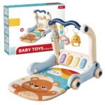 Tapis d’éveil et Trotteur avec piano 3en1 pour enfants – بساط ألعاب ومشاية للأطفال