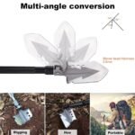 ⁦Pelle en ‎acier à haute teneur en carbone avec 3 Combinaisons de Longueur et outil de mesure – مجرفة متعددة الإستعمالات⁩ - الصورة ⁦5⁩