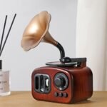 ⁦Boîte à musique rétro en bois, phonographe pour maison, Table classique⁩ - الصورة ⁦5⁩