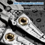 ⁦Pince à Dénuder Multifonction de 17,8 cm 9-en-1 Outil à Dénudage Pour Électriciens Professionnel⁩ - الصورة ⁦4⁩