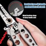 ⁦Pince à Dénuder Multifonction de 17,8 cm 9-en-1 Outil à Dénudage Pour Électriciens Professionnel⁩ - الصورة ⁦3⁩