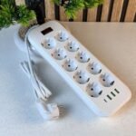 ⁦Rallonge Multiprise 10 Prises et 4 Ports USB Haute Puissance 3250W – مقبس طاقة متعدد المنافذ⁩ - الصورة ⁦2⁩