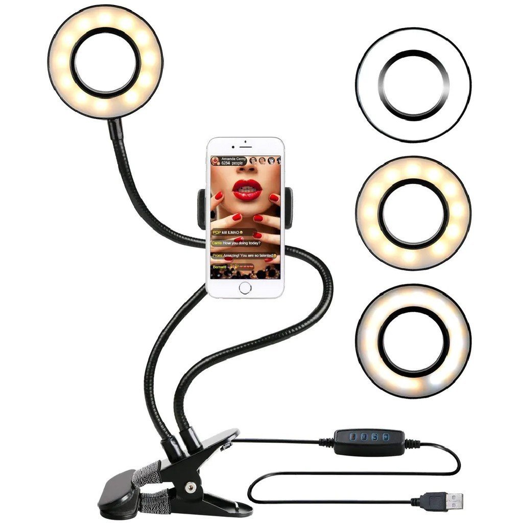 Professional-Live-Stream-1-2.jpg Studio Professional Live Stream Selfie Light Set – عدة التصوير الإحترافيةمع حلقة ضوئية - الصورة 1