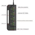 ⁦Multiprise 4 Sockets avec 4 Ports USB 1 Type-C 4000W Protection Surcharge et Lampe De Chevet – مقبس طاقة مع منافذ شحن⁩ - الصورة ⁦5⁩