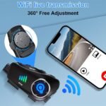 ⁦Oreillette Bluetooth pour Casque Moto avec Camera Full HD App Control – سماعات سائقي دراجة النارية مع كاميرة مدمجة⁩ - الصورة ⁦9⁩