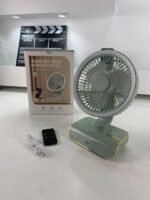 ⁦Ventilateur de Bureau Rechargeable Rotatif avec Lumière LED – مروحة مكتب قابلة للشحن⁩ - الصورة ⁦9⁩