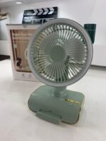 ⁦Ventilateur de Bureau Rechargeable Rotatif avec Lumière LED – مروحة مكتب قابلة للشحن⁩ - الصورة ⁦7⁩