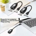 ⁦Rallonge de câble USB sur RJ45 2Pcs Longueur jusqu’à 150 m⁩ - الصورة ⁦2⁩