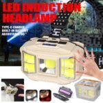⁦Lampe frontale LED COB à induction Rechargeable par USB 5 Modes – مصباح رأس قابل للشحن⁩ - الصورة ⁦3⁩