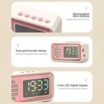 ⁦Réveil Bluetooth Rétro avec Haut-Parleur et Fonction IPX5 – ساعة منبه بلوتوث مع مكبر صوت⁩ - الصورة ⁦7⁩