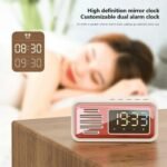 ⁦Réveil Bluetooth Rétro avec Haut-Parleur et Fonction IPX5 – ساعة منبه بلوتوث مع مكبر صوت⁩ - الصورة ⁦9⁩