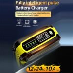 ⁦Chargeur de batterie voiture automatique intelligent 12-12v.10Amp – شاحن بطارية للسيارات⁩ - الصورة ⁦2⁩
