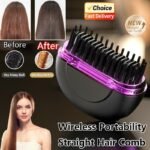 ⁦Mini Brosse à lisser électrique sans fil avec 3 réglages de chaleur – مشط حراري حجم صغير ومحمول⁩ - الصورة ⁦3⁩