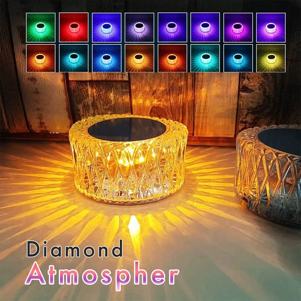 Rose-Diamond-cnc-2.jpg Lampe de Table en Cristal à Gradation tactile, Veilleuse Rechargeable par USB - الصورة 1