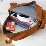 ⁦Ensemble de Sacs Snorlax 3Pcs Design Kawaii Marron – حقيبة مدرسية 3 قطع لون بني⁩ - الصورة ⁦3⁩