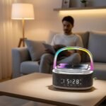 ⁦Haut Parleur Bluetooth Portable S301 à LED RGB chargement sans fil 15W – مكبر صوت بلوتوث وشاحن لاسلكي 2في1⁩ - الصورة ⁦2⁩