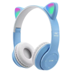 ⁦Casque Bluetooth sans fil avec oreilles de chat LED clignotantes P47M⁩ - الصورة ⁦7⁩