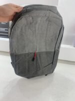 ⁦Sac à dos Bicolore Style Coréen Unisexe 127772-2 Gris – محفظة ظهر للكبار رمادي⁩ - الصورة ⁦5⁩