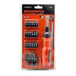 مطقم مفك براغي من 25 قطعة – Tournevis Cliquet SOMAFIX SFX5358 Coffret 25 Pièces en Acier Cr-V