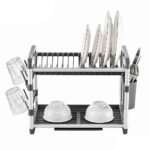 ⁦Egouttoir à Vaisselle en Aluminium de Haute Qualité 2 étages SX-842 – منظم أواني الغسيل⁩ - الصورة ⁦2⁩