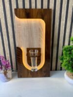 ⁦Panneau Mural Décoratif avec Éclairage LED Design Moderne en Bois V2⁩ - الصورة ⁦2⁩