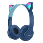 ⁦Casque Bluetooth sans fil avec oreilles de chat LED clignotantes P47M⁩ - الصورة ⁦6⁩