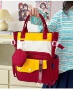 ⁦Ensemble de sacs d’école Kawai pour Enfants 2Pcs Avec Pochette Rouge – محفظة 2 قطع كاواي مع محفظة صغيرة أحمر⁩ - الصورة ⁦2⁩