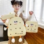 ⁦Ensemble de sacs d’école Kawai pour adolescents 3Pcs Language Jaune – محفظة 3 قطع كاواي أصفر⁩ - الصورة ⁦2⁩