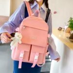 ⁦Ensemble de sacs d’école Kawai pour adolescents 5Pcs CLBD V2 Rose – محفظة 5 قطع كاواي وردي⁩ - الصورة ⁦2⁩