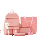 ⁦Ensemble de sacs d’école Kawai pour adolescents 5Pcs CLBD V2 Rose – محفظة 5 قطع كاواي وردي⁩ - الصورة ⁦4⁩